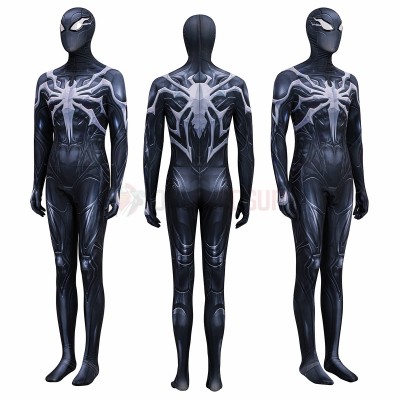 Marvel Rivals Spider-Man Cosplay Costumes Black HD Printed Jumpsuit
