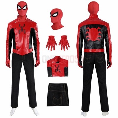 Marvel's Spider-Man 2 Last Stand Cosplay Costume Red Leather Jacket