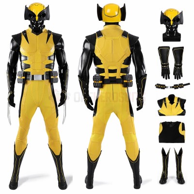 Marvel Wolverine Logan Cosplay Costume Wolverine Yellow Suit