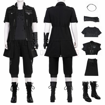 Final Fantasy XV Cosplay Costumes Noctis Lucis Caelum Upgraded Edition Suits