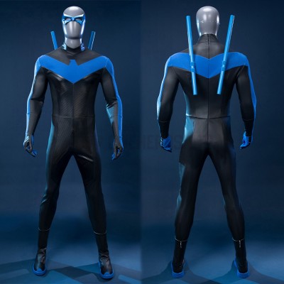 Nightwing Cosplay Costumes Dick Grayson Leather Suits Top Level