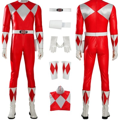 Red Power Rangers Cosplay Costumes Jason Top Level Suits