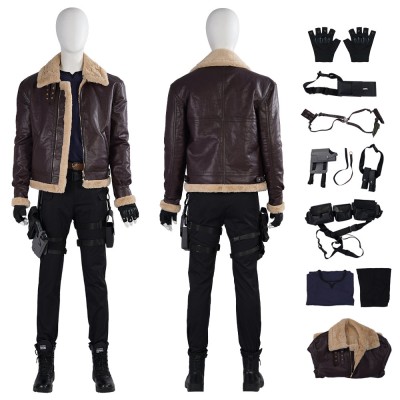 RE4 Remake Cosplay Costumes Leon Top Level Suits