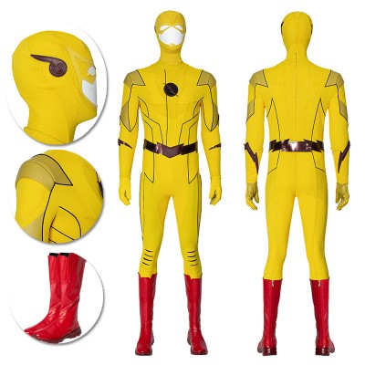 Reverse-Barry Allen Cosplay Costumes Barry Allen S8 Yellow Cosplay Suits