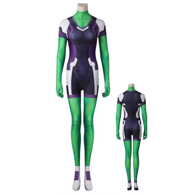 She-Hulk Cosplay Costume For Ladies Spandex Bodysuit