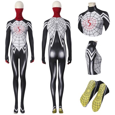 Silk Cindy Moon Cosplay Costume For Ladies Spiderman Spandex Bodysuit