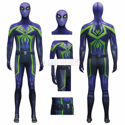 Spider-Man 2 Cosplay Costumes Purple Reign HD Printed Jumpsuit