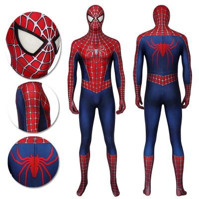 Spider-man Cosplay Costume The Classic Spider man 2 Peter Parker Red Suit