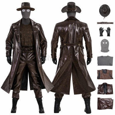 Spider-Man Noir Cosplay Costumes Brown Top Level Suits