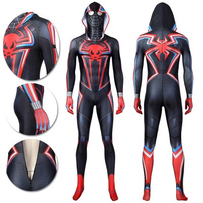 Spider-man Miles Morales 2099 Cosplay Costume Miles Morales PS5 Bodysuit