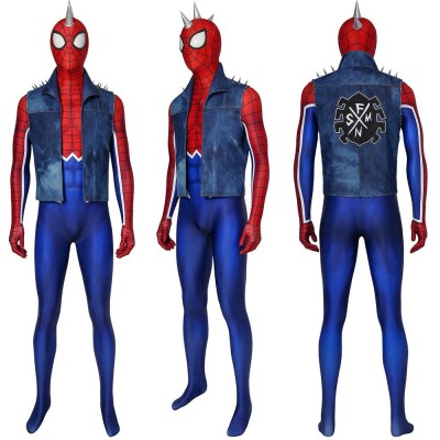 Spider-Punk Cosplay Suit Punk Spider-man Cosplay Costume Ver.2