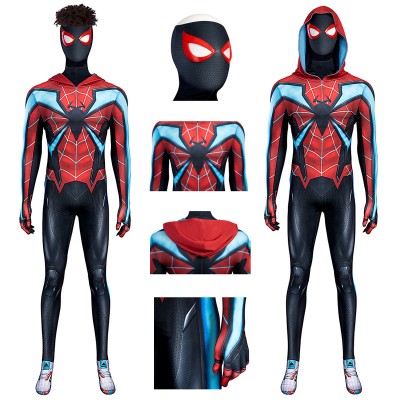 Spiderman PS5 Cosplay Costumes Miles Morales Evolved Jumpsuits