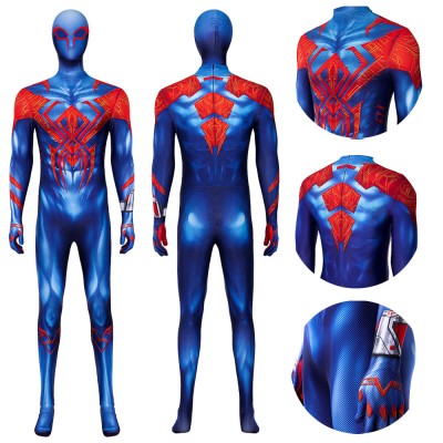Spiderman Across the Spider-Verse Cosplay Costumes Blue Spider Bodysuit