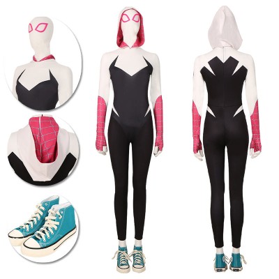 Spiderman Gwen Stacy Cosplay Costumes Across The Spider-Verse Cotton Suit