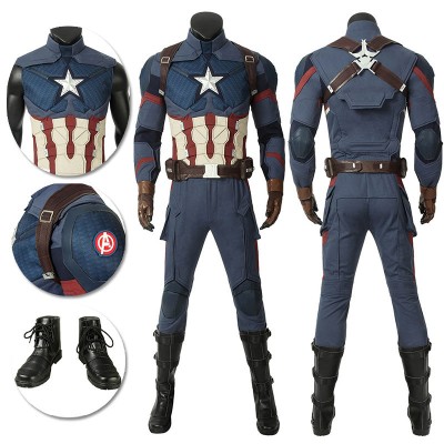 Steven Rogers Cosplay Costumes Captain America Endgame Version Cosplay Suit