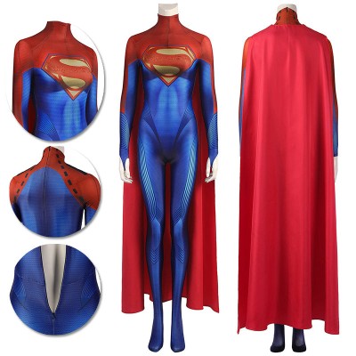 Kara Zor-El Cosplay Costume 3D Printed Jumpsuits With Cloak