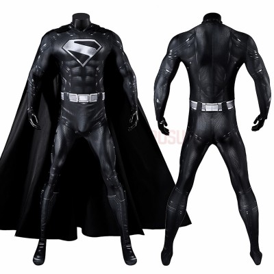 Superhero Clark Kent Legacy Cosplay Costume Black Spandex Bodysuit