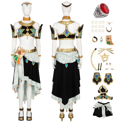Tears of the Kingdom Makeela Riju Cosplay Costumes Riju Top Level Suits