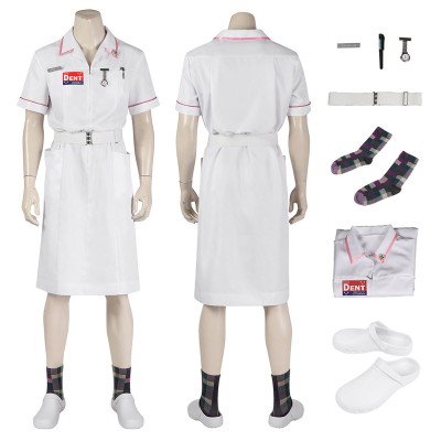 Dark Knight Jack Napier Nurse Costumes White Suits