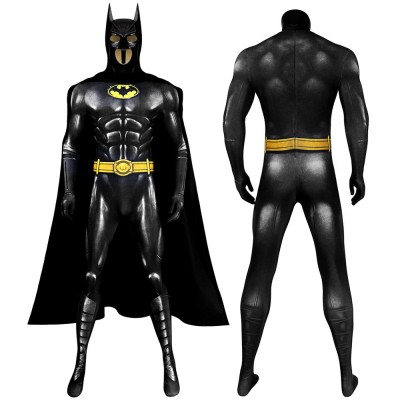 Bruce Wayne Cosplay Costume Bruce Wayne Michael Keaton Spandex Bodysuit