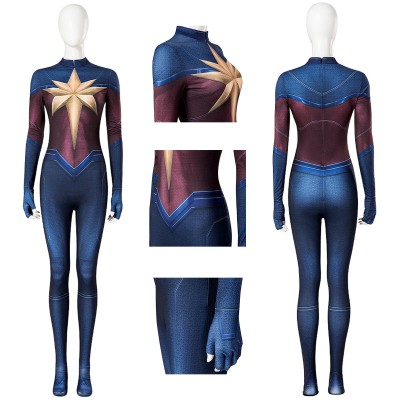The Marvels Carol Danvers Cosplay Costumes Battle Jumpsuits