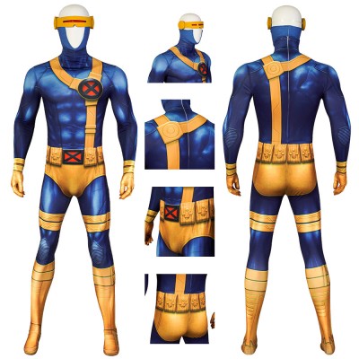 The X-Men Cosplay Costumes Cyclops Anime Look Jumpsuit