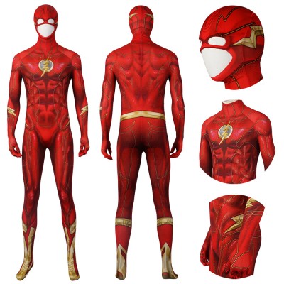 Barry Allen Cosplay Costume Barry Allen 3D Printed Jumpsuit