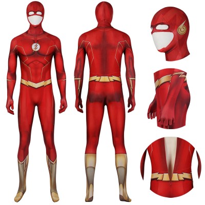 Barry Allen S8 Cosplay Costumes Barry Allen 3D Printed Bodysuit