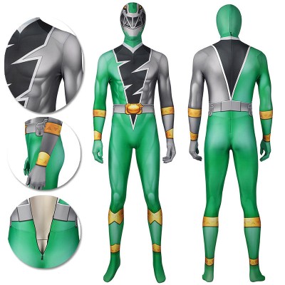 The Green Ranger Cosplay Costume Ryusoul Green Spandex Suit