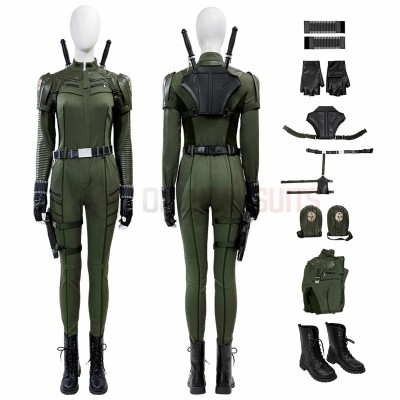 Thunderbolts Cosplay Costumes Yelena Belova Green Suits
