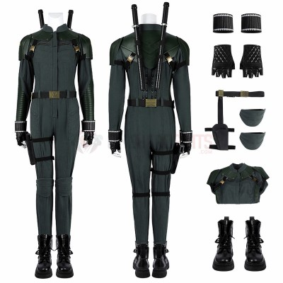 Thunderbolts Yelena Belova Green Cosplay Costumes The New Avengers Suits