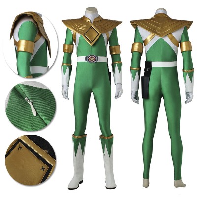 Tommy Oliver Cosplay Costume Green Ranger Spandex Cosplay Suit