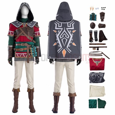 TOTK Link Cosplay Costumes Hylian Tunic Top Level Suits
