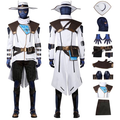 VALORANT Cosplay Costumes Cypher White Suits