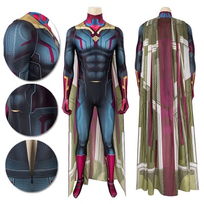 Vision Cosplay Costume The Wanda Vision Detail Printed Edition