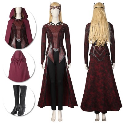 Wanda Scarlet Witch Cosplay Costumes In The Multiverse Of Madness Cosplay Suit