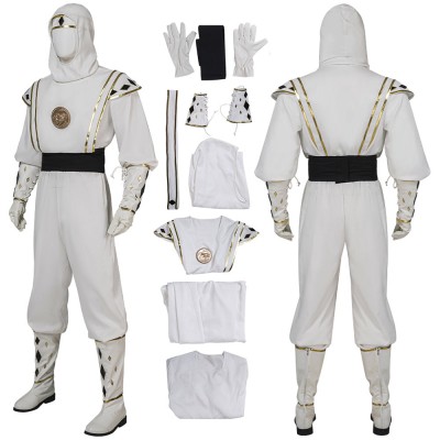 White Ninja Ranger Cosplay Costumes Tommy Oliver Top Level Suits