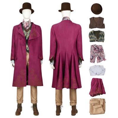 Willy Wonka Cosplay Costumes Charlie and the Chocolate Factory Suits