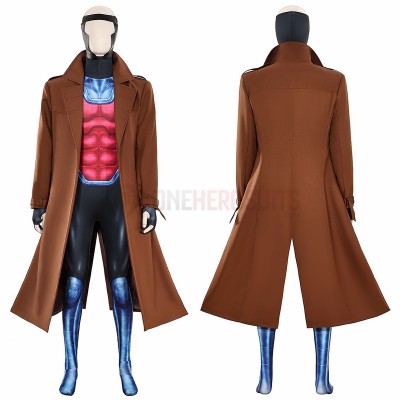 X-Men '97 Cosplay Costumes Gambit Jumpsuits With Long Coat