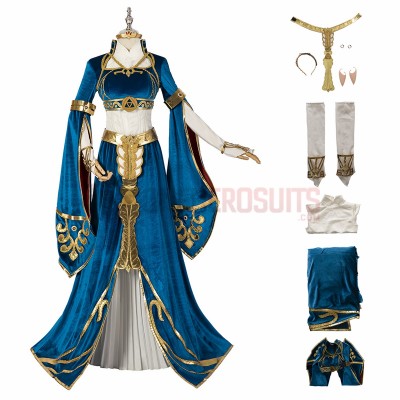 Zelda Breath of the Wild Cosplay Costumes Princess Zelda Top Level Suits