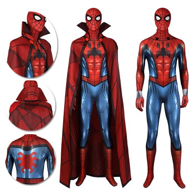 Zombie Hunter Spider-man Cosplay Costume 3D Printed Jumpsuits With Cloak