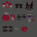 Marvel Rivals Cosplay Costumes Psylocke Blood Kariudo Cosplay Suits