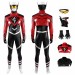 Absolute Wally West Cosplay Costume Red Leather Suit