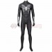 Spider Man Miles Morales PS5 Cosplay Suit Symbiote Black Spandex Bodysuit