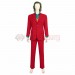 Jack Napier 2 Cosplay Costumes Jack Napier Red Suit Top Level