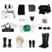 FF7EC Cosplay Costumes Cloud Strife Lethal Style White Top Level Suits