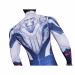 Captain America 4 Cosplay Costumes Sam Wilson White and Blue HD Printed Jumpsuit
