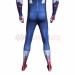 Captain America 4 Cosplay Costumes Sam Wilson White and Blue HD Printed Jumpsuit