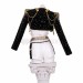 KPOP Demon Hunters Rumi Cosplay Costumes Black and Golden Top Level Suits
