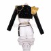 KPOP Demon Hunters Rumi Cosplay Costumes Black and Golden Top Level Suits